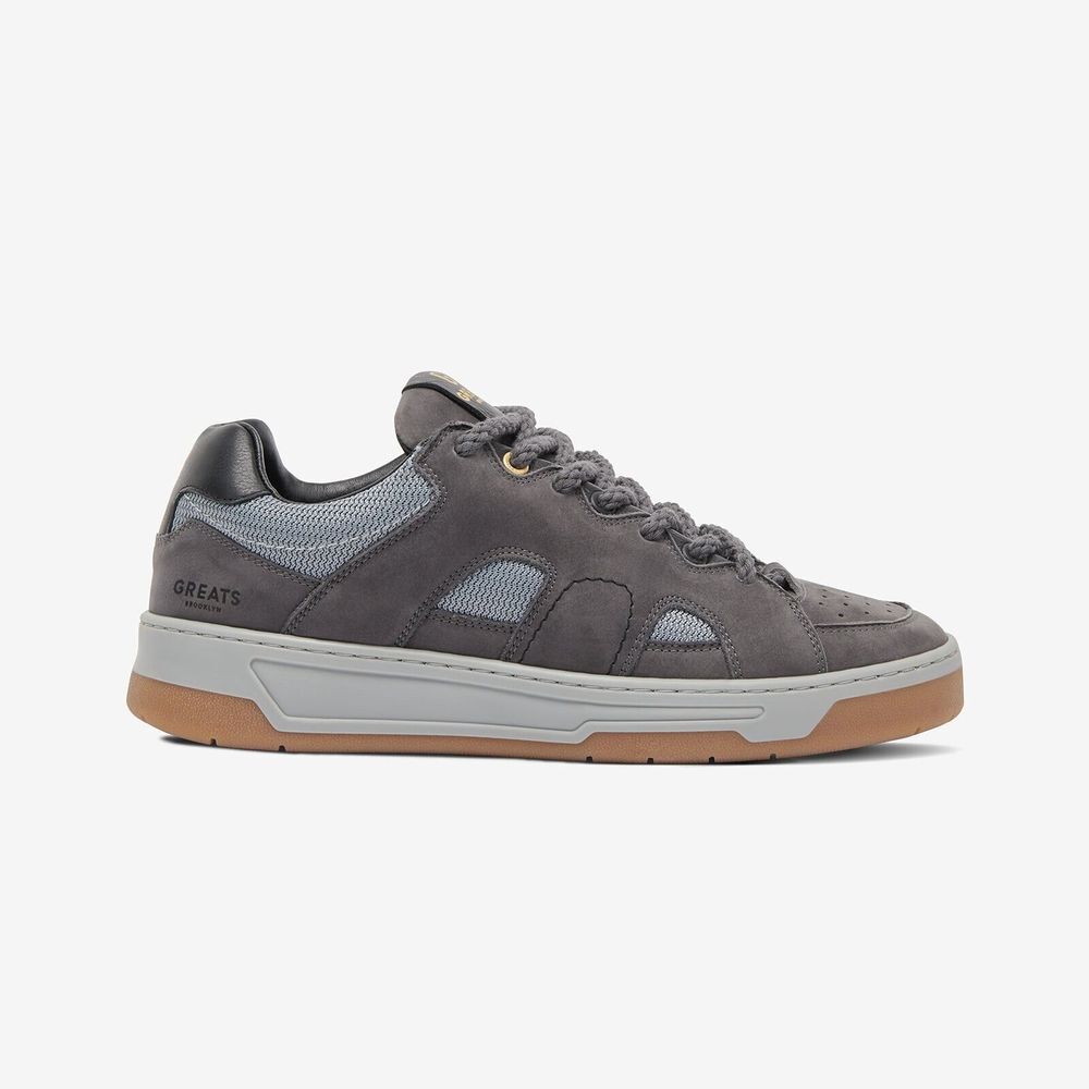 Greats Brooklyn Men's Cooper Low Lace up Gray Sneakers 10